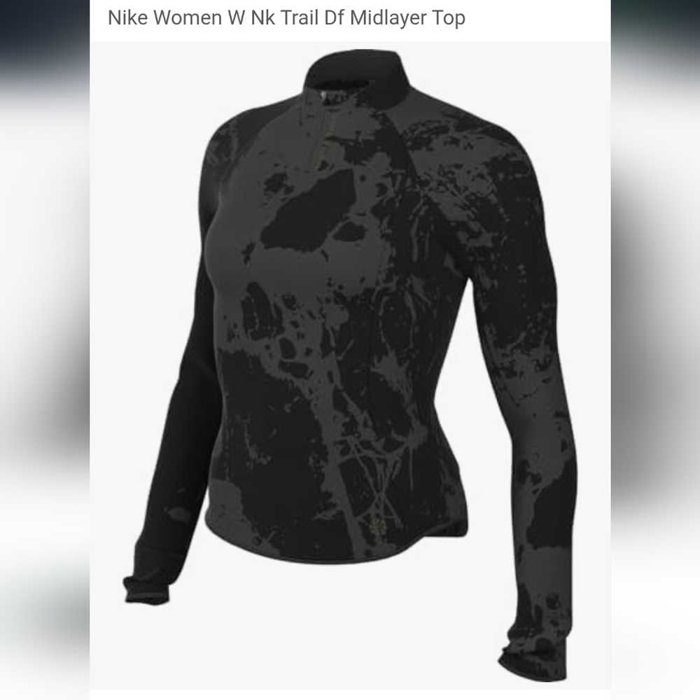 Nike Trail Dri Fit Running Mid Layer Top Black Women's XL New With Tags